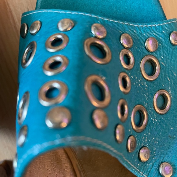 EUC MICHAEL Michael Kors Mule Tuquoise Platforms, S 6 - Picture 5 of 8